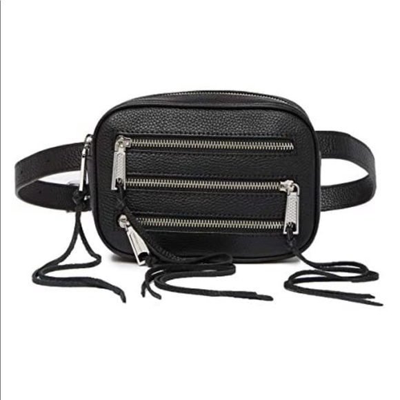 📌NWT Rebecca Minkoff Pebbled Leather Zip Belt Bag - Picture 2 of 4